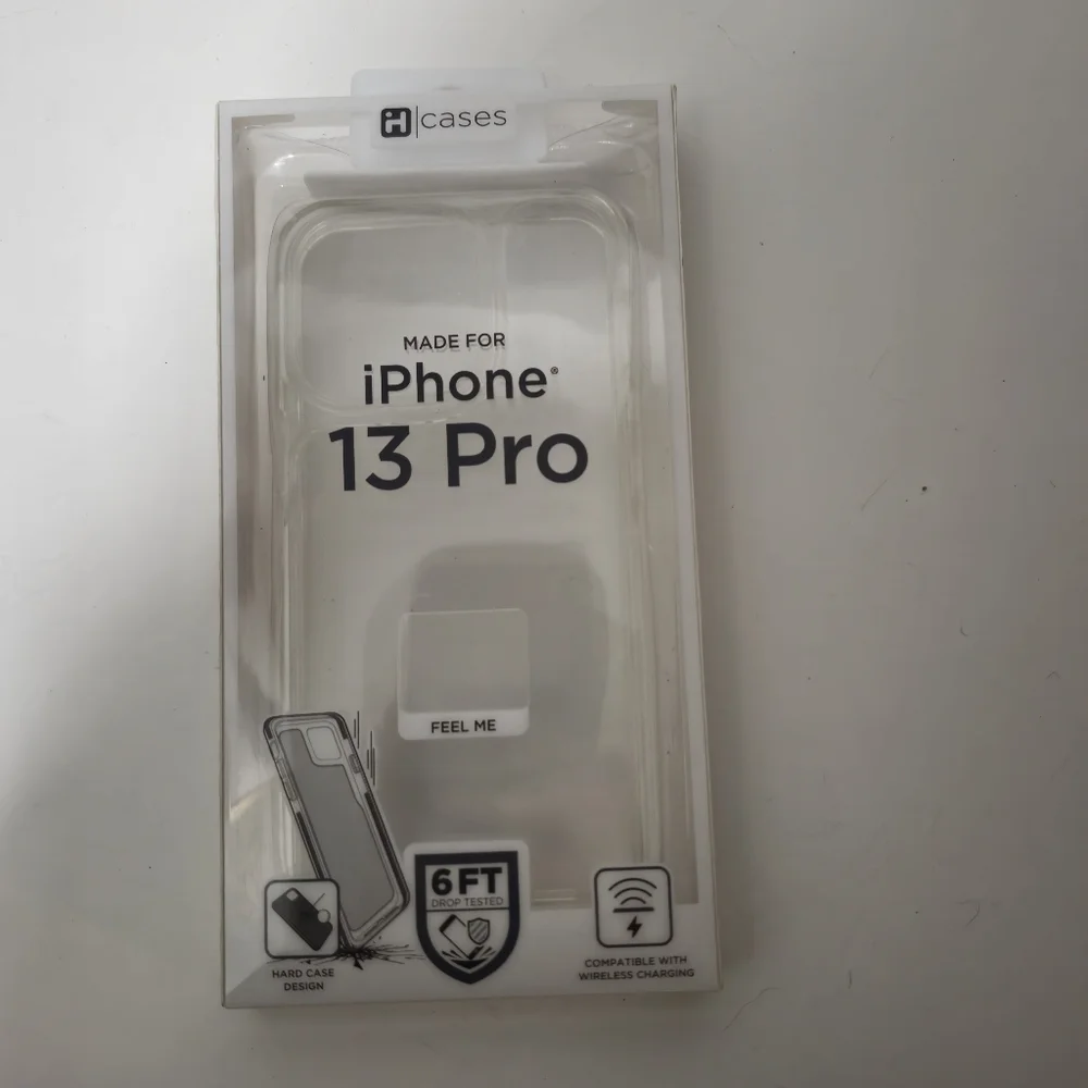 hCases Clear Hard Case for iPhone 13 Pro Apple smartphone cover protection New